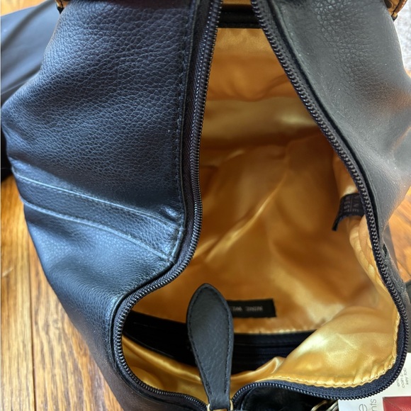 9 West Black Studded Leather Sling Bag - Picture 6 of 7